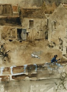 En gårdsplan i Grez-Sur-Loing av Bruno Andreas Liljefors