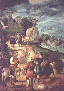 The Sacrifice of Abraham (olja på panel)