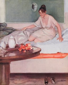 En morgongåva (färglitografi)