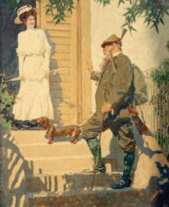 Prins Regent Luitpold av Bayern med en ung dam av Brynolf Wennerberg