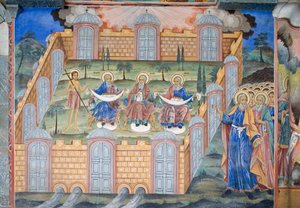 Bulgarien, Rilaklostret, fresker i Jungfru Marie födelses kyrka