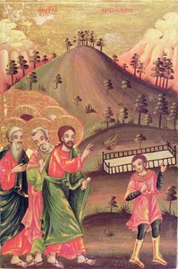 Ikon som skildrar Healing of the Paralytic, 1811