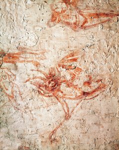 Sinopia visar en djävul, Triumph of Death, färsk ... (färsk)