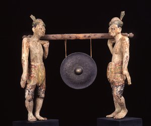 Gong, sent 1800-tal (trä och metall)
