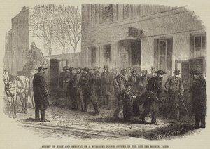 Arrest of Megy and Removal of a Murdered Police Officer in the Rue des Moines, Paris 