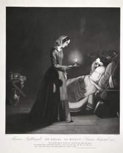 Florence Nightingale, En barmhärtig ängel, Scutari Hospital, graverad av Tomkins, 1855 av Butterworth