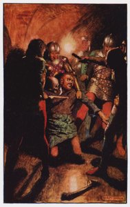 Illustration för klostret och härden av Charles Reade (litho i färg) av Byam (after) Shaw