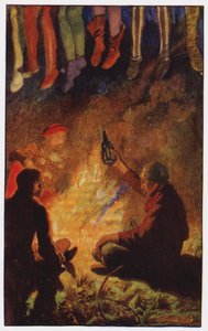Illustration för klostret och härden av Charles Reade (litho i färg) av Byam (after) Shaw