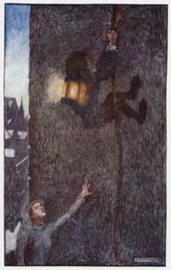 Illustration för klostret och härden av Charles Reade (litho i färg) av Byam (after) Shaw