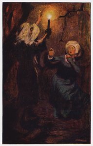 Illustration till klostret och härden av Charles Reade (litho i färg) av Byam (after) Shaw