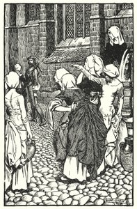 Illustration för The Cloister and The Hearth av Charles Reade (litho) av Byam (after) Shaw