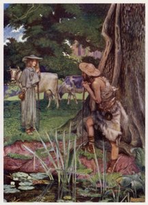 "Till staden Walsingham / Vägen är svår att vara borta" (lito i färg)