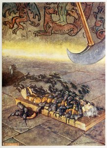 De svärmade över mig i ständigt ackumulerande högar., från Selected Tales of Mystery, pub. 1909. av Byam Shaw