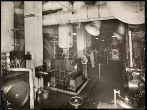 Ett pannrum på Hotel McAlpin, 1913 (silvergelatintryck) av Byron Company