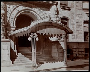 Entrén till Hotel Earlington, 55 West 27th Street, New York, 1906 (silvergelatintryck) av Byron Company