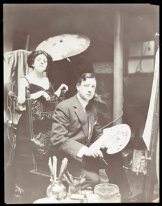 Harrison Fisher and Model, 1908-9 (silvergelatintryck)