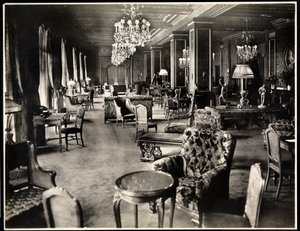 Lounge på Hotel Knickerbocker, 1906 (silvergelatintryck)