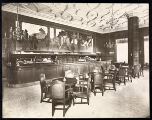 The Old King Cole Bar på Hotel Knickerbocker, 1906 (silvergelatintryck) av Byron Company
