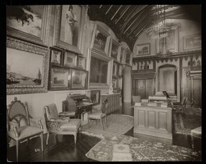 Konstgalleriet på Helen Gould-gården (sen Jay Goulds residens) i Tarrytown, New York, 1893-94 (silvergelatintryck) av Byron Company