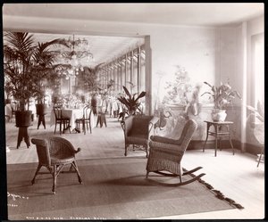 Takmatsalen på Vendome Hotel, 1903 (silvergelatintryck) av Byron Company