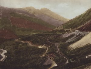 The Spiral Tunnels, Field Hill, British Columbia (färgfoto)