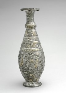 Ewer (Pitcher) med vilt-, skaldjurs- och vinscener, sent 300-tal (silver med spår av förgyllning) av Byzantine