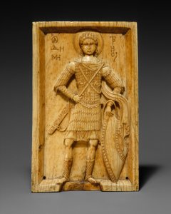 Ikon med Saint Demetrios, 950-1000 (elfenben) av Byzantine