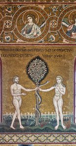 Ursynden, bysantinsk mosaik, Gamla testamentets cykel-Earthly Paradise, XII-XIII sek (mosaik) av Byzantine