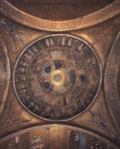 Skapande på kupolen i vestibulen (mosaik) av Byzantine Byzantine
