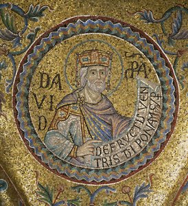 King David Detalj av interiörmosaiker i St. Marks-basilikan, 1200-talet