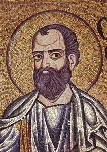 Profeten Malachi Detalj av inre mosaiker i St. Marks-basilikan, 1100-talet av Byzantine Byzantine