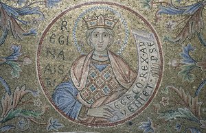 Drottningen av Saba Detalj av interiörmosaiker i St. Marks-basilikan, 1200-talet av Byzantine Byzantine