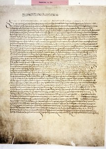 CORPUS JURIS CIVILIS: Una pagina del Codex Iustinianus, Digestum, 600-talet (manuskript) av Byzantine School