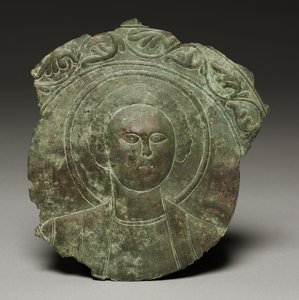 Dörrplakett med huvudet av ett helgon, 500-tal (brons) av Byzantine School