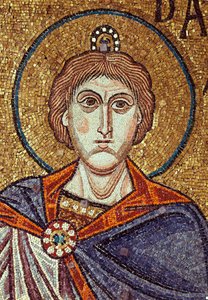 Profeten Daniel (600-talet). Verk av en bysantinsk mästare, mosaik, detalj av dekorationen av Markuskyrkan i Venedig (Italien) av Byzantine School