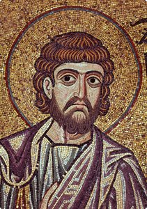 Profeten Sakarja (600-talet f.Kr.). Verk av en bysantinsk mästare, mosaik, detalj av dekorationen av Markuskyrkan i Venedig (Italien) av Byzantine School
