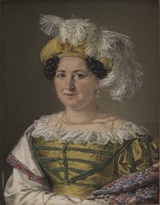 Porträtt av fru Pauline Hagen av C.A. Jensen