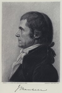 Överdomare Marshall (litho) av C.B.J.F. de (after) Saint Memin