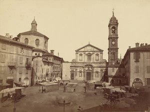 Utsikt över Milano: Piazzo Santo Stefano av C.D. Wagner