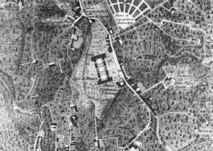 Stadskarta över Neapel med Capodimonte, detalj från Duke Of Noja-karta av J.B. and Brown J. Rowbotham