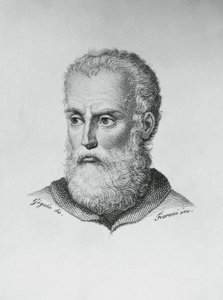 Porträtt av Annibale Caro (1507-1566), italiensk författare och poet, gravyr av Ado Fioroni (aktiv 1812-1833) efter teckning av Giovanni Battista Gigola (1767-1841) av J.B. and Brown J. Rowbotham