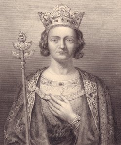 Porträtt av kung Filip V av Frankrike, Lång (1293-1322), gravyr, 9x7 cm, från Galerie Historique de Versailles, Histoire de France, Charles Gavard Publisher, Paris, cirka 1840 av J.B. and Brown J. Rowbotham
