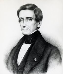 Porträtt av Pellegrino Rossi (1787-1848), italiensk jurist, litografi av J.B. and Brown J. Rowbotham