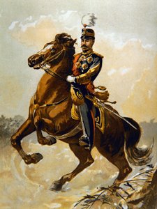 Kejsaren av Japan 1904 (färg litho) av J.B. and Brown J. Rowbotham