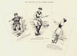 Baddräktens utveckling (litho) av C.J. Taylor