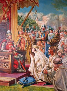 A Pageant of Kings - Hundraårskriget (gouache på papper)