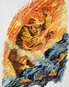 In i den brinnande ugnen (gouache på papper) av C.L. Doughty