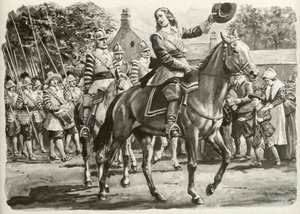 John Hampden (färglitografi) av C.L. Doughty