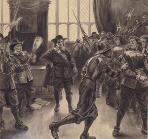 Oliver Cromwell utvisar de återstående medlemmarna av underhuset av C.L. Doughty