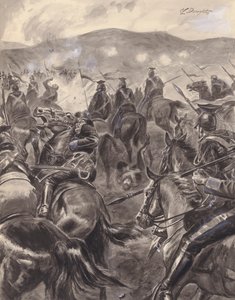 The Charge Of The Light Brigade (gouache på papper)